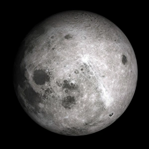 Apollo Mission Prints: Far Side of the Moon Print, a reproduction of early lunar imagery