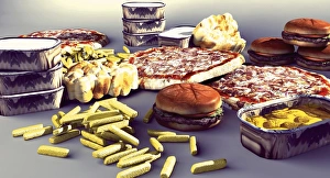 Junk Food Images Prints: Fast food, computer artwork
