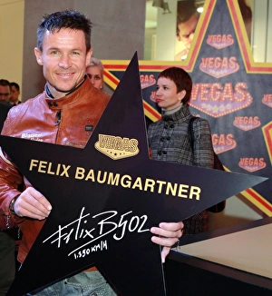 Images Dated 26th January 2014: Felix Baumgartner Print, a photograph of the Austrian skydiver