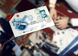 Sputnik Prints: First Space Mail Print: Signed Card