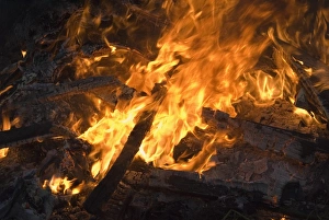 Guy Fawkes Night Images Prints: Flames from a bonfire