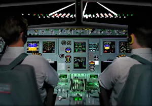 Flight Simulator Print - Night-time Landing Training