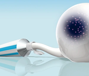 Tooth Decay Prevention Prints: Fluoride in toothpaste, conceptual image C017 / 8045