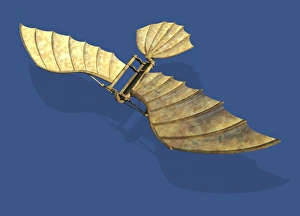 Leonardo Da Vinci Inventions Prints: Flying machine, artwork