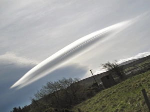 Cumulonimbus Clouds Prints: Flying saucer cloud