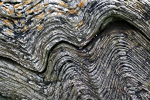 Sedimentary Rock Layers Prints: Folded rock formation