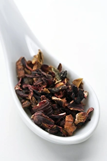 Fruit Tea Prints: Fruit tea in a ceramic spoon