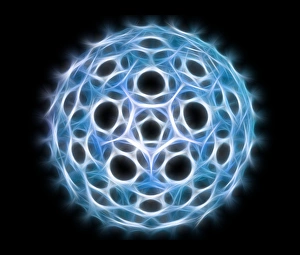 Fullerene Molecule Prints: Fullerene molecule, artwork