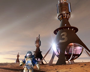 Mars Exploration Prints: Future Mars exploration, artwork