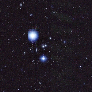 Galaxy cluster Abell 1060. Infrared composite image of