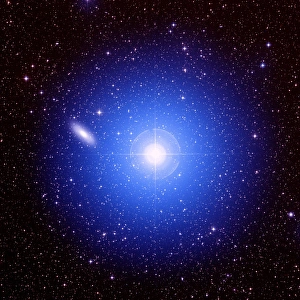 Galaxy and star Galaxy and star