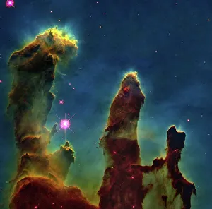 Gas pillars in the Eagle Nebula Gas pillars in the Eagle Nebula