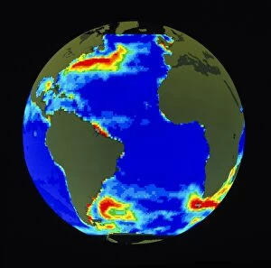Images Dated 29th July 1991: GeoSat image of ocean currents