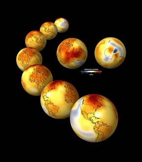 Images Dated 4th October 2013: Global Temperature Changes Print