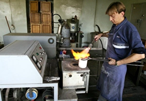 Jewellery Manufacturing Process Prints: Gold foundry