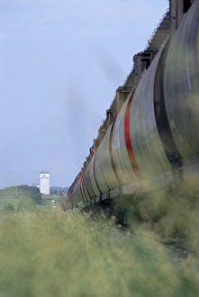 Agricultural Transportation Methods Prints: Grain train