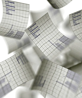 Abstract Computer Graphics Prints: Graph paper, abstract artwork