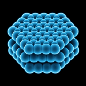 Hexagonal Carbon Lattice Prints: Graphite crystal, molecular model