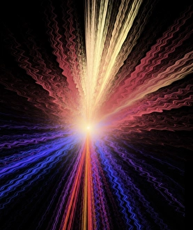 Images Dated 22nd August 2013: Gravitational waves computer artwork Print