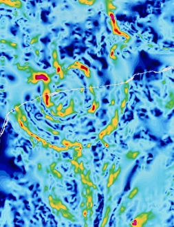 Gravity map showing Chicxulub crater, Yucatan Gravity map showing Chicxulub crater, Yucatan