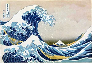 <b class=qtipBold><figcaption>The Great Wave off Kanagawa</figcaption></b><br>The Great Wave off Kanagawa (c. 1830-1833). This woodblock print is by the Japanese artist Hokusai.<br><em>© LIBRARY OF CONGRESS/SCIENCE PHOTO LIBRARY</em> The Great Wave off Kanagawa