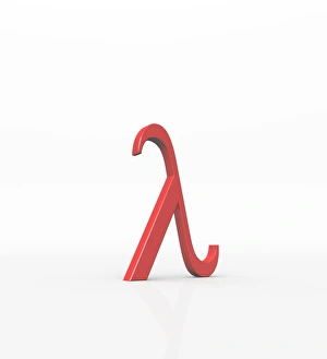 Prints of Lambda is the 11th letter of the Greek alphabet. In the system of Greek numerals lambda has a value of 30 Images Dated 2011 September: Lower case Lambda Greek alphabet print