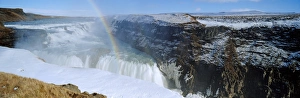 Gullfoss Falls Print, a photograph of the Golden Waterfall in Iceland