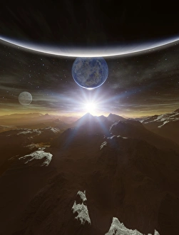 Framed Print : Habitable Alien Planet Print