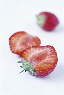 Strawberry Nutrition Prints: Halved strawberries