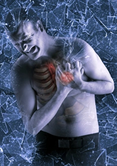 Heart Attack Symptoms Prints: Heart attack, artwork