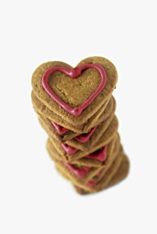 Bakery Products Photos Prints: Heart-shaped biscuits