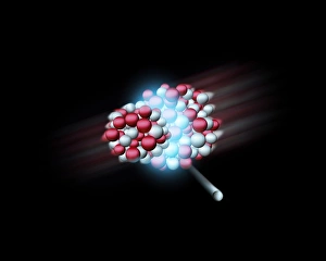 Large Hadron Collider LHC Prints: Heavy atomic nuclei colliding, artwork
