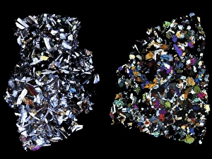 Polarised Light Micrograph Prints: HED meteorites, light micrograph C013 / 7774
