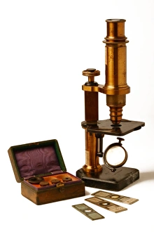 Images Dated 20th September 2006: Historical Microscope Print, 19th-Century Instrument