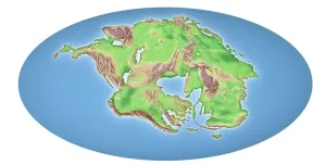Geological Prints: Print of Pangea Ultima, a supercontinent formed after 250 million years