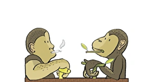 Early Human Tools Prints: Human evolution, conceptual artwork