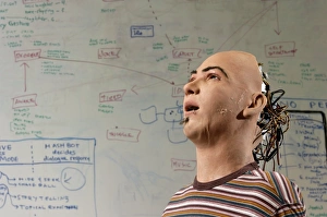 Artificial Intelligence Prints: Humanoid robot head