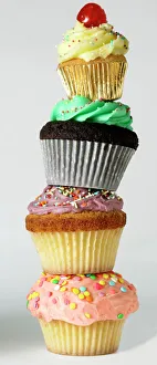 Images Dated 2006: Iced Cupcakes Print