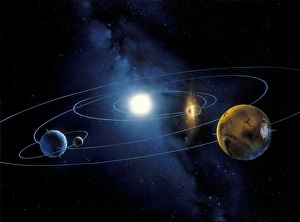 Computer Artwork Of Planets Prints: Inner solar system planets, artwork
