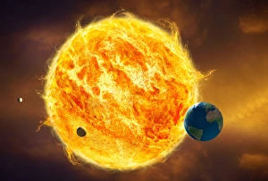 Solar System Diagrams Prints: Inner solar system, artwork