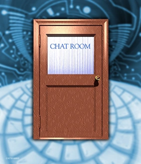 Online Communication Technology Prints: Internet chat room