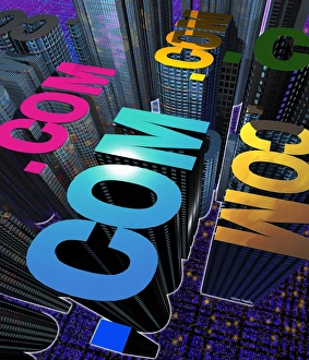 Communication Technology Image Prints: Internet city