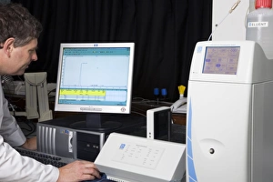 Prints of MODEL RELEASED. Ion chromatography system. Ion chromatography (or ion-exchange chromatography) is the process of ion and polar molecule separation, based on the charge properties of the molecules Images Dated 2007 November: Ion Chromatography System Print