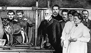 Images Dated 1988: Ivan Pavlov Print: A photograph of the Russian physiologist with a dog