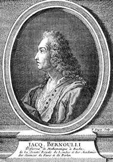 Swiss Mathematician Prints: Jacques Bernoulli, Swiss mathematician