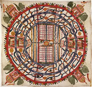 Jain cosmological map, 19th century Jain cosmological map, 19th century