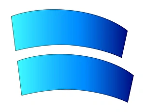 Prints of Jastrow illusion. The bottom shape appears to be larger than the top shape. They are actually identical Images Dated 2004 August: Jastrow Illusion Print - Perceptual Size Discrepancy
