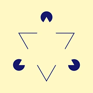 Kanizsa Triangle Print
