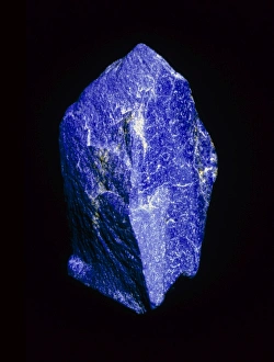 Lapis lazuli, a rare, deep blue gemstone Lapis lazuli, a rare, deep blue gemstone