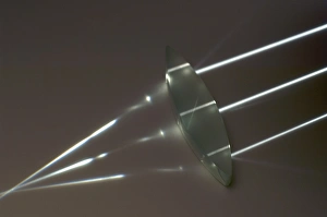 Prints of Light rays and convex prism. As light rays pass between transparent materials of different densities, they will bend (be refracted) at the boundary Images Dated 2013 January: Light Rays and Convex Prism Print